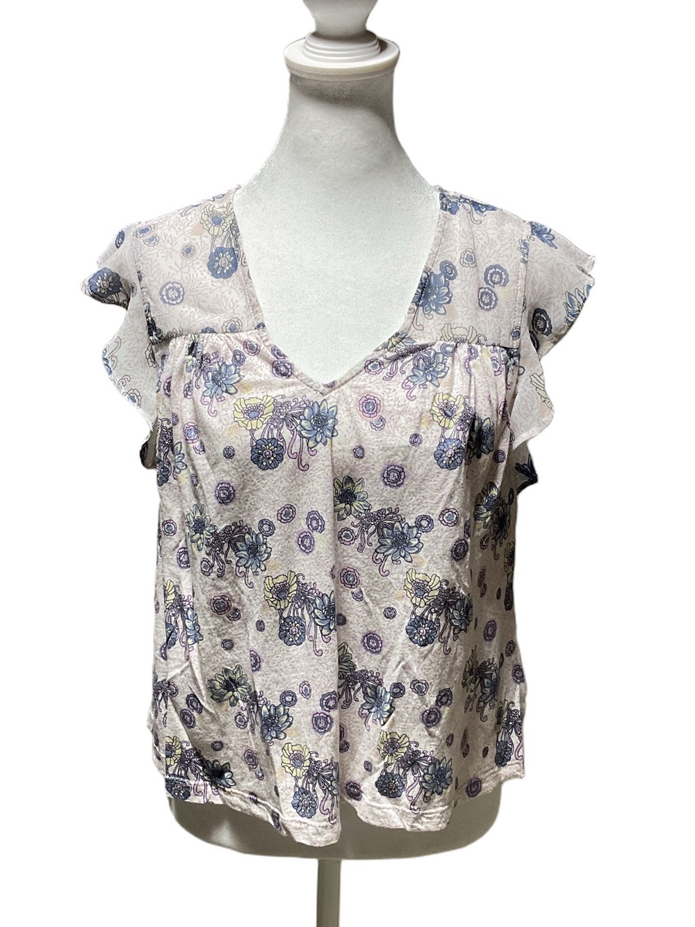 Lucky Brand Flutter Sleeve Top